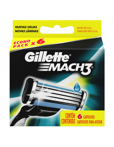 Gillette Mach3 Cartuchos para Afeitar...
