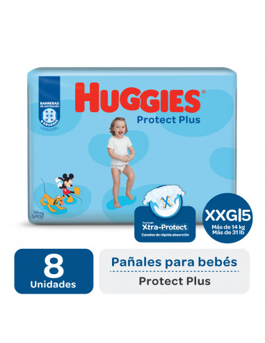 Huggies Protect Plus XXG Pañales x 8
