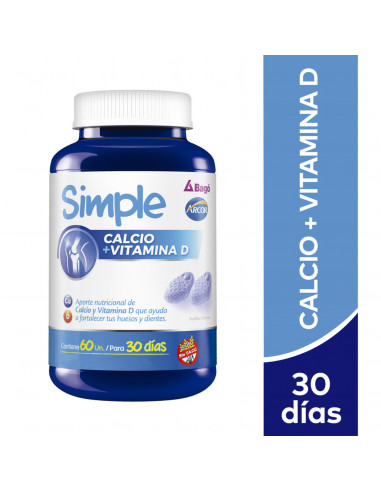 SIMPLE CALCIO + VITAMINA D FCO. X 60