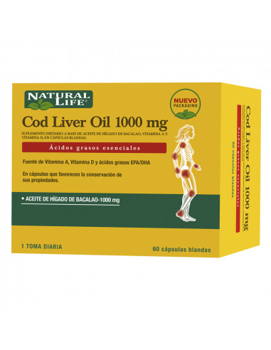 NATURAL LIFE COD LIVER OIL x 60 capsulas