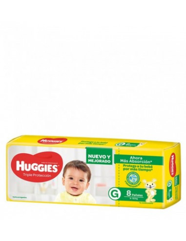 HUGGIES PAÑAL CLASSIC G X 8 unidades