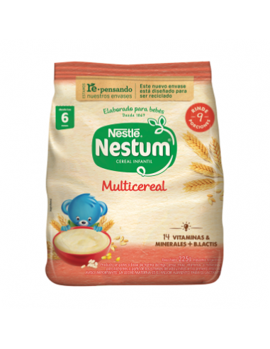 NESTUM MULTICEREAL  SIN AZUCAR x 225...