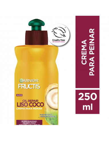 Crema Para Peinar Fructis Liso Coco...