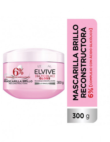 Mascarilla Elvive Glycolic Gloss 300gr