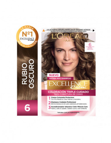 Kit Tintura Excellence Creme Tono 6...