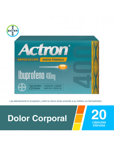 Actron 400 mg Rapida Accion x 20...