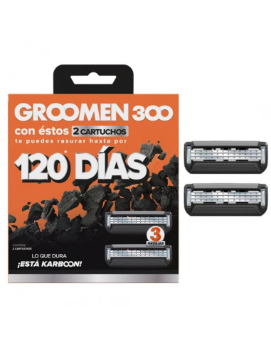 Groomen 300 x 2 Cartuchos de Afeitar