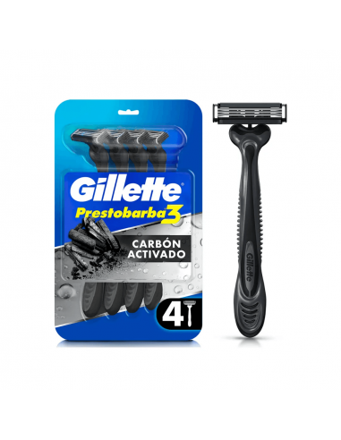 Gillette Prestobarba 3 Carbono x 4...